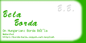 bela borda business card